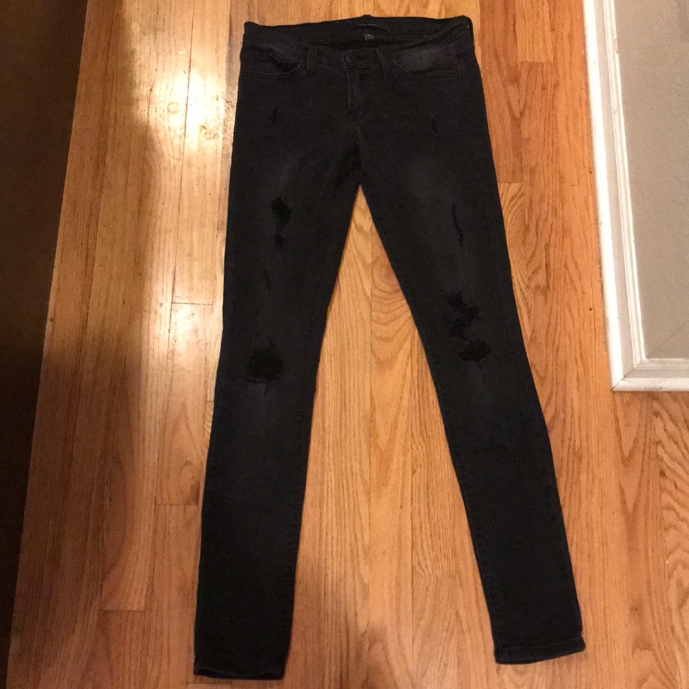Flying Monkey faded black distressed jeans